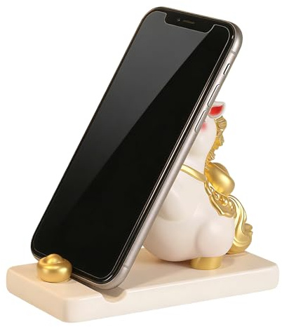 Simpatico supporto per telefono | Decorazione per cellulare a forma di cavallo, per ragazze, adolescenti, bambini, donne, casa, ufficio, calza della Befana, Natale