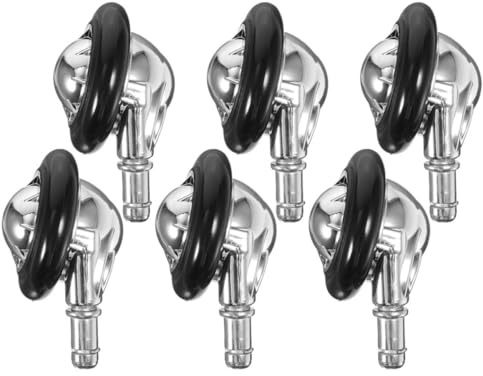SUPVOX Roues de Chaise de Bureau Remplacement Pratique en Pvc et Alliage D'aluminium Lot de 6 Noires Faciles à Retirer, Adaptées pour Bureaux et Tables