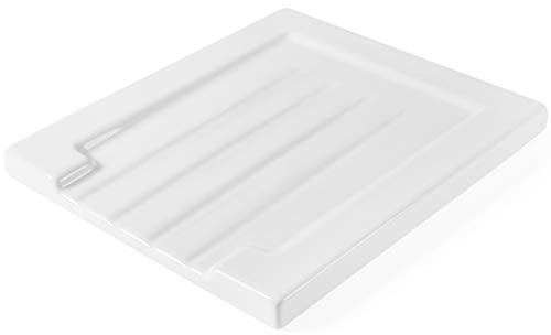 Ceramic Belfast Butler Sink Drainer - Grooved White Gloss Kitchen Worktop Draining Board