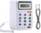 DAUERHAFT Telefono con Filo con segreteria telefonica Telefono Fisso Set di Estensione con cancellazione del Rumore con Filo Come calcolatrice Pulsanti Grandi, per Ufficio(White)