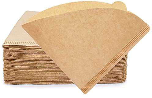 YQL V02 filter, 200 STÜCKE ungebleichte coffee filter paper Einwegfilterpapiere Größe 2 für Kaffeetropfkegel/Übergießmaschinen (2-4 Tassen)