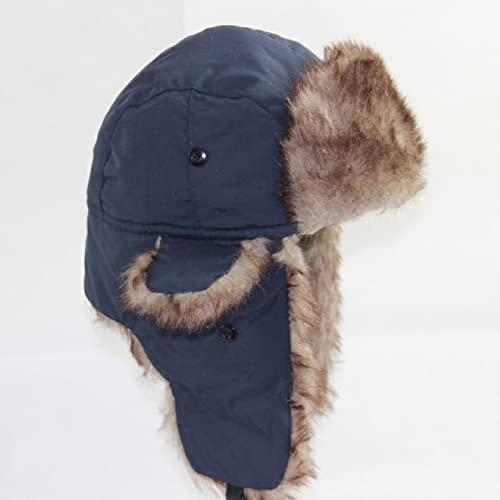 Ciamlir Russische Mütze Earlap Hats Wintermütze Herren Damen Unisex Warme Russische Uschanka-Mütze Mit Ohrenklappen Fell-Trappermütze Skimütze, Stil 4,55–62 cm