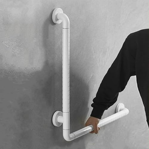 AIDUCHO Poignée d'Appui en Forme de L, Acier Inoxydable Barre d'Appui Murale, Poignée de Sécurité Antidérapante 60 x 40 cm, pour WC, Salle de Bain, Baignoire, Rampe d'Escalier