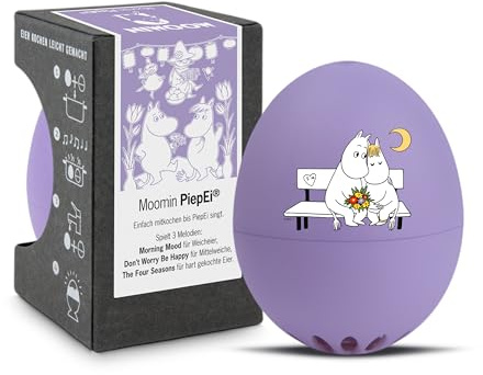 Mumin Ägg lila – sjungande äggklocka att laga mat – äggkokare för 3 hårdhetsgrader – finsk tecknad klassiker – roligt matlagningsägg – musiktilläggstimer – brainstream