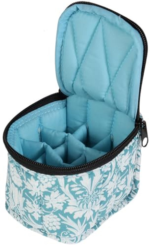 Sewroro Organizer per Smalti Unghie 9 Scomparti, Custodia Portatile Cerniera per Conservazione Smalto, Borsa Organizer per Manicure a Casa, Ufficio e Viaggi