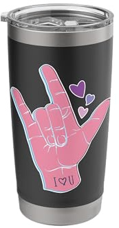 I Love You Sign Language Heart ASL Interpreter Stainless Steel Insulated Tumbler