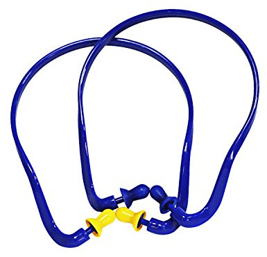 U Shape Noise Canceling Ear Plugs Hearing Protection for Shooting Headband Sleep Silicone Ear Plugs Protection Buds for Noise Reduction( Blue, Pack of 2)