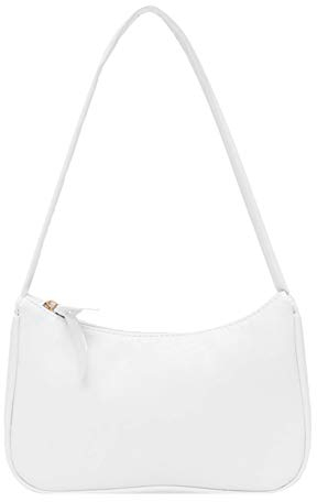 XUNXIANZHAO Everpertuk Umhängetasche Damen,Retro Umhängetasche, Schultertasche Leder Unterarm-Paket Frauen Clutch Bag, Achsel Handtaschen Schultertasche,Retro Totes Taschen (Weiß)