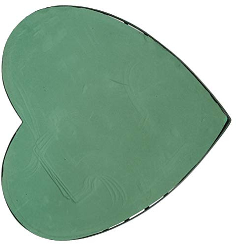 MILISTEN Floral Foam Blocks Heart Shaped Wet Floral Bricks with Suction Cup Tray 46cm Florist Blocks Dried Flower Mud for Wedding Valentines Day Decorations