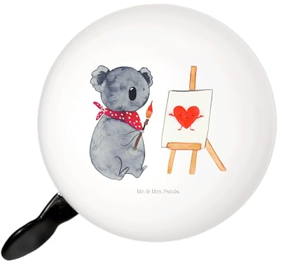 Mr. & Mrs. Panda klingel Fahrrad Koala Künstler - Geschenk, Für, Liebesgeschenk, Gefühle, Liebe, Glocke, Zeichnen, Fahrradklingeln, Fahrradklingel