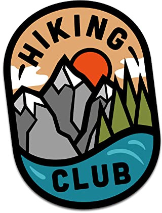 Finest Folia Pegatinas Nature Outdoor Adventure hiking montañismo camping para coche bicicleta resistente a la intemperie R181 (17 clubes de senderismo)