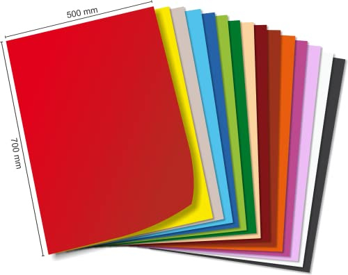 KARLAkreativ Bastelpapier, 50 BLATT, 300g/m² Fotokarton, Einzelfarben frei wählbar, DIN A4 – A3 – 50/70 (orange, 50/70)