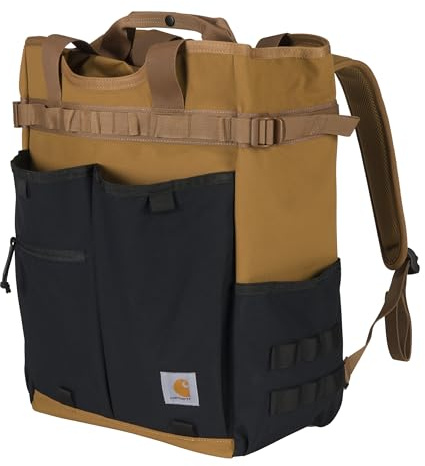 Carhartt Zaino CinchTop CinchTop convertibile in nylon unisex resistente all'acqua, Carhartt, marrone, Taglia unica, zaino convertibile di nylon del totalizzatore di Cinch-top 28l, pacchetto durevole