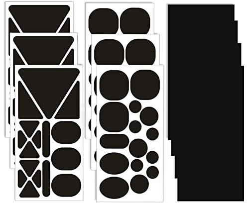 Scettar 10-Stücke schwarzer Nylon kleidung Reparatur selbstklebend flicken für daunenjacke Stoff Patch selbstklebend Geeignet für Schwimmbad Planschbecken Zelt Kleidung Textilien（97 Stück Patch）