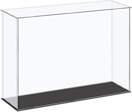 MECCANIXITY Acrylic Display Case Plastic Box Cube Storage Box Clear Small Assemble Dustproof Showcase 14.1x4.3x10 Inch for Collectibles Items