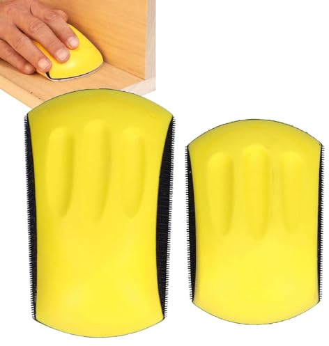 BigKing Disco Abrasivo Portatile, Tampone per Lucidatura da 5 Pollici 6 Pollici Blocco per Levigatura Manuale Autoadesivo Portatile per La Lavorazione del Legno