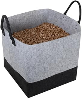 EDA Jura Montania - Bolsa de almacenamiento de pellets de fieltro para 40 kg de pellets - Gris y Negro