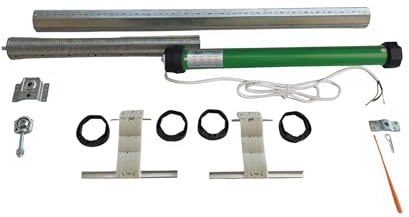Kit Motore Tapparelle 100 kg 50 Nm Varie Misure Anti-Sollevamento di Sicurezza RULLO REGOLABILE Completo di Accessori (da 80 cm a 115 cm)