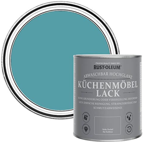 Rust-Oleum Küchenmöbellack im Hochglanz - Finish - Petrol 750ml