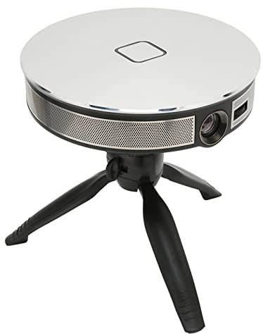 Septpenta Mini Proyector 3D, Soporte 1080P para Proyectores Portátiles, Procesador Octa Core Imagen 4K, Parlantes Estéreo de 4 W O Conexión a Parlantes Bluetooth, Permite El Uso con Computadoras (UE)
