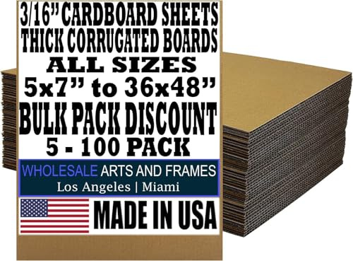 12x18 Large Cardboard Sheets Target Backer 50 Pack 3/16 Thick Corrugated Cardboard Blanks 18x12 Flat Cardboard Dividers, Inserts for Mailers Hard Sheets for Packing, Mailing, Moving, Shipping, Crafts