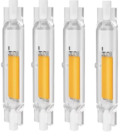 EIMOPE R7S LED 78mm 15w Dimmbar Glühbirne, 15W R7S LED Leuchtmittel 78mm ersatz für 100w 150w J78mm Halogenstab, R7S LED Lampen Warmweiß 3000K, 1500LM, 360°Abstrahlwinkel, Kein Flackern, 4er Pack