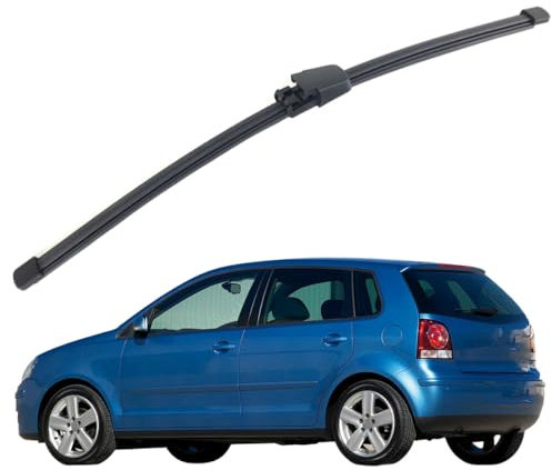 Spulhc Heckscheibenwischerblatt für VW Polo 9N 9N3 2002-2009, Auto-Regenbürste, geräuschlos, Gummi, schwarz