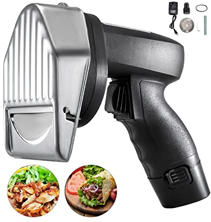 0-8mm cuchillo eléctrico inalámbrico 2 cuchillas Shawarma comercial asado Gyro máquina cortadora de carne (Color : Wireless Slicer)