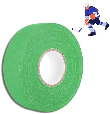 equlup Hockey-Tape-Rolle, 2,5 x 2500 cm Eishockey- und Rollhockey-Griffschutz Over-Grip-Hockeyschläger-Tape Hockey-Griffband für Schläger und Stöcke von Hockey, Badminton (Grass Green)