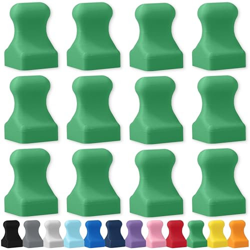 Glassboard Studio MiniPawn Magnet – Starke Neodym-Seltenerdmagnete für Kühlschrank, Whiteboard, Spind & magnetische Glasplatten – Basteln & Bürogebrauch – Starke Kühlschrankmagnete (Frühlingsgrün, 12)