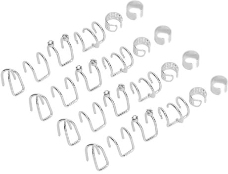 Qukaim Norse Vikings Runen Bartperlen, 24-teiliges Wikinger-Bartperlen-Set, antike nordische Runen, Rohrklemmen für Männer, DIY-Bartdekoration, Silber-Finish, inklusive verschiedenen Perlen