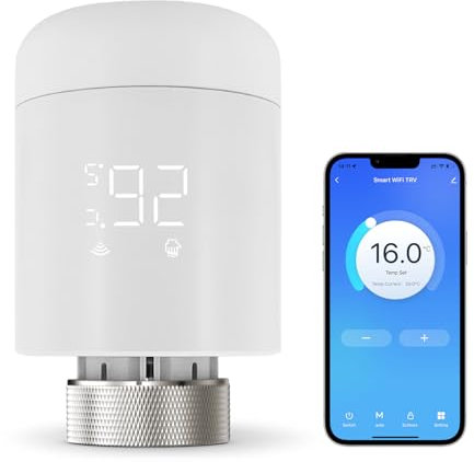 MIUCDA Smart Heizkörperthermostat WiFi Tuya Programmierbarer Energiesparen Digital Heizung Thermostat TRV Kompatibel mit Alexa Google Home