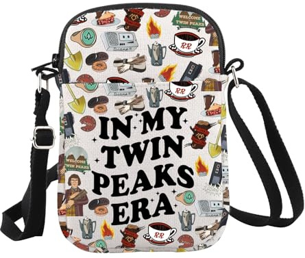 JTOUK T Peaks Crime Tv Show Gift In My T Peaks Era - Bolsa de mano de la serie de televisión de los años 90, Twin Cr Eu, 13.78 inch x 15.75 inch, Large