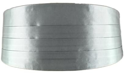 YDYAENIO Herren-Kummerbund for Smoking-Anzüge und als Statement for Damen und Herren. Kummerbund, Elegantes Accessoire for formelle Kleidung für Kleider und Blusen(Silver)