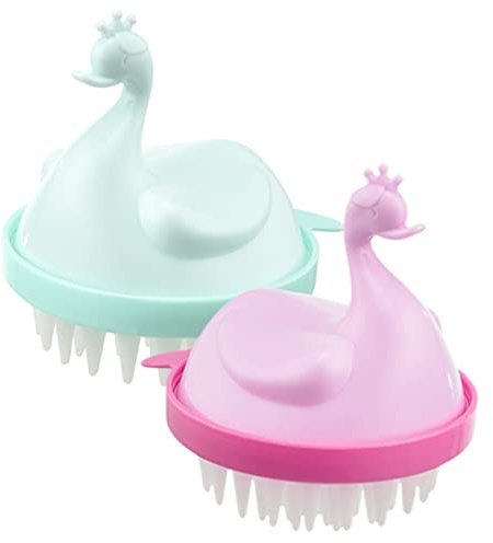 WOFASHPURET 2 Stück-pack Kopfhautmassagebürste für Dusche mit Massagefunktion und Liftendem Effekt aus Pp und Tpe Material Geeignet für Nass und Trockenanwendung zu Hause Zufällige Farbe
