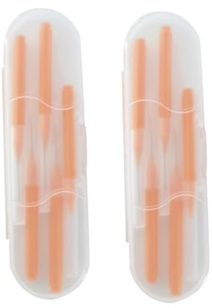 Kleine Reinigungsbürste Orange aus Nylon und Edelstahl 10 Stück | Telefonloch und Computerloch, zum Reinigen von Rasierern und Maschinen, Kompaktform