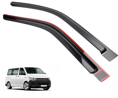 BONRYAN Windabweiser kompatibel mit VW Transporter T5 2003-2015 & T6 2015-2020 & T6.1 2020- Autofenster Regenschutz Regenabweiser
