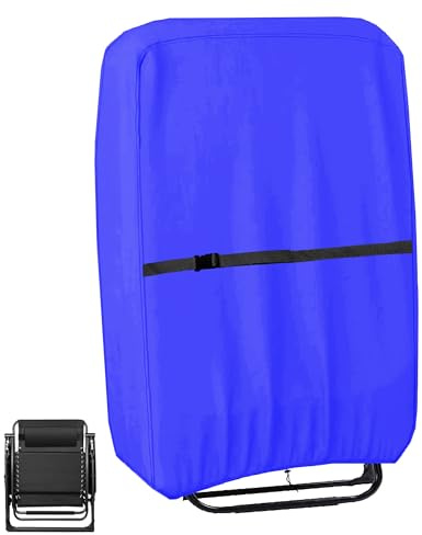 Copertura per sedie pieghevoli, 1 pezzo, 600D, impermeabile, antivento, anti UV, antipolvere, per mobili da giardino, sedia a sdraio, pieghevole, copertura per mobili da balcone, con sacchetto