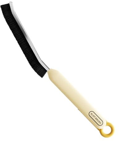 Herramienta de limpieza de grieta - Cepillo de cerdas duras para la limpieza de puntos ciegos y columnas - Cerdas fuertes mango largo multifunción para fregadero, ducha, bañera, azulejos