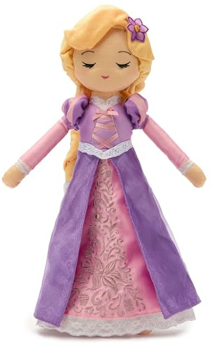 Disney Store Official - Rapunzel - Neu verföhnt - Rapunzel - Stoffpuppe - 15. Jubiläum - Kuschelpuppe zum Sammeln mit Flechtfrisur und glitzerndem Kleid - 41 cm - Disney Prinzessinnen Puppe