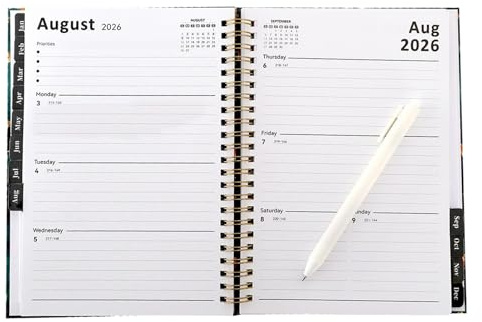 Wochenplaner 2026 A5 - Ringbuch Organizer Kalender, Kompakter Terminplaner, Leicht tragbares Notizbuch mit Wochenübersicht, Strapazierfähig für Arbeit Seminare Unterricht Geschäftsreisen | Büro