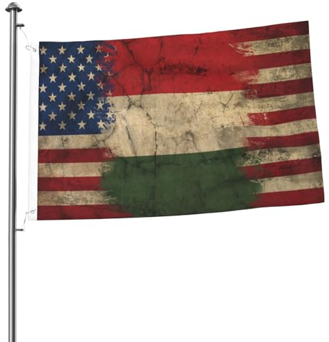 Bannerfahnen Ungarn Flagge Ungarisch Amerikaner Breeze Flagge Dekoration Langlebig Sommer Flaggen, Für Veranda, Feiertage, Bauernhaus, 90x150cm