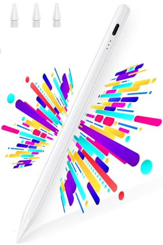 BAZO Penna Compatibile con iPad 2018-2026 - Penna per iPad Ricarica rapida, Palm Rejection, Sensibilità All'inclinazione, per ipad 11 A16/10/9/8/7/6, Pro 11/12.9, Air 5/4/3/M2/M3/M4/M5, iPad Mini 5/6