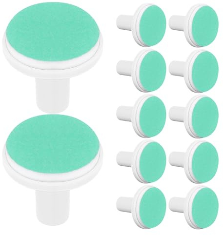 RORPOIR Kit 12 Coussinets Verts pour Lime à Ongles Bébé en Plastique et Papier Abrasif, Accessoires Universels Soin des Ongles des Nourrissons Lors Grooming