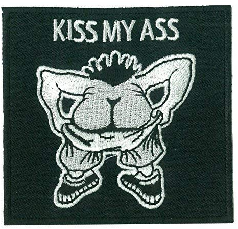 Patche écusson humour patch thermocollant Kiss My Ass
