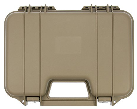 OpTacs Pistolen-Koffer Medium Tan – Robuster Kurzwaffenkoffer mit Schaumstoffeinlage, abschließbar über Ösen, ideal für Pistole & Magazine, 29×19×6 cm Innenmaß