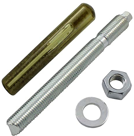 Lumonic Ankerstange + Verbundankerpatrone M16 x 165 Verzinkt I Zur Verwendung als Keilanker, Metalldübel, Bolzenanker, Blitzdübel I Für verschiedene A