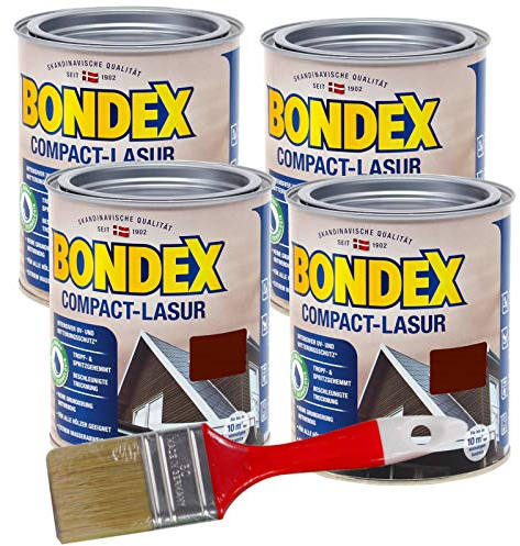 Bondex Compactlasur 2in1 Holzlasur 3L zum sprühen und streichen (rio palisander)