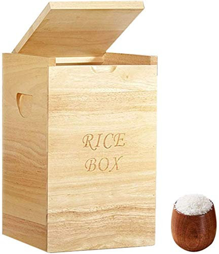 Reisspender, Getreide-Aufbewahrungsbox Holzbehälter, Lebensmittel-Aufbewahrungsbox Für Reis-Getreide-Bohnen-Mehl, Lebensmittel Trocken/Frisch Halten