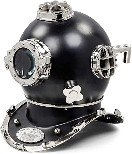Tauchhelm Nautischer Tauchhelm | Maritimer Schiffsdekorativer Helm (45,7 cm) schwarz lackiert